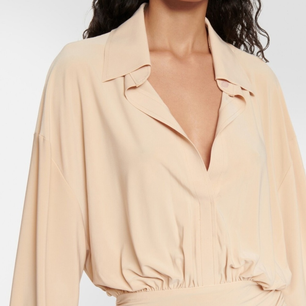 NWT Norma Kamali Shirred Bottom Blouse dress - Picture 4 of 8